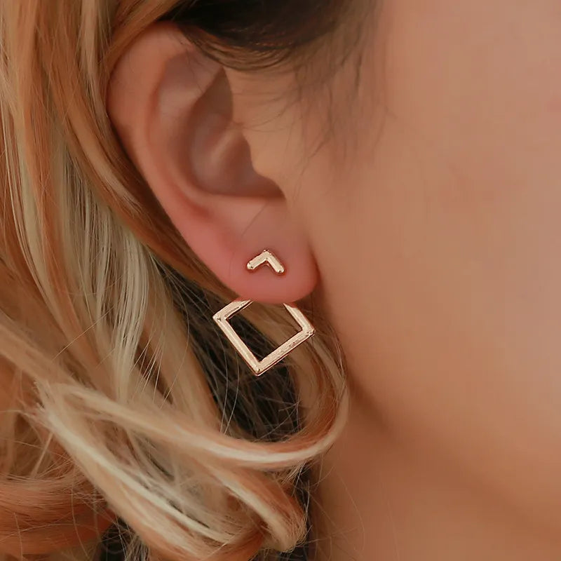 Trendy Square Stud Earrings