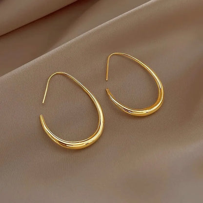 Silver Geometric Hoop Earrings