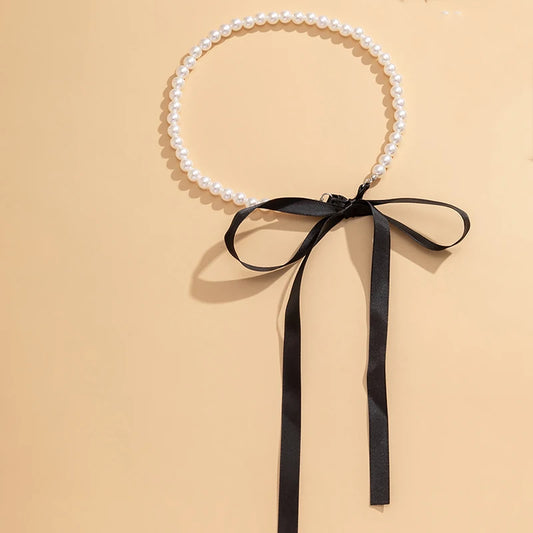 Black Ribbon Choker Necklace